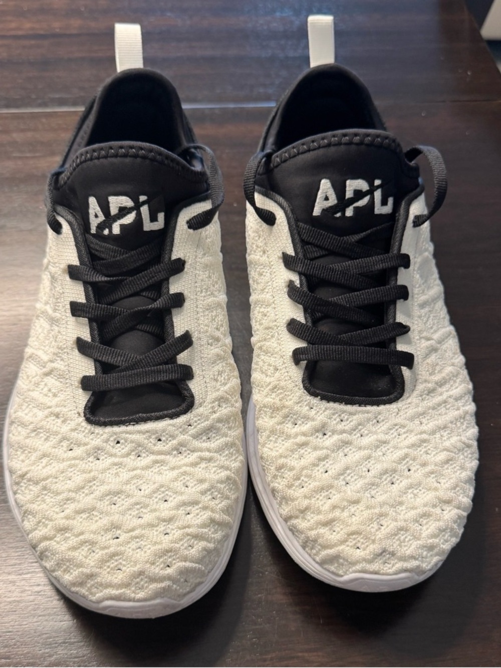 APL Women's White and Black Knit Sneakers  (9)